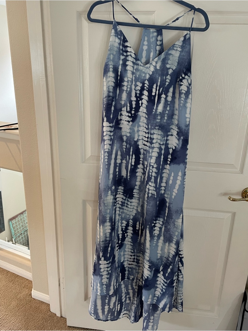 Tyche Blue Tie-Dye Slip Dress